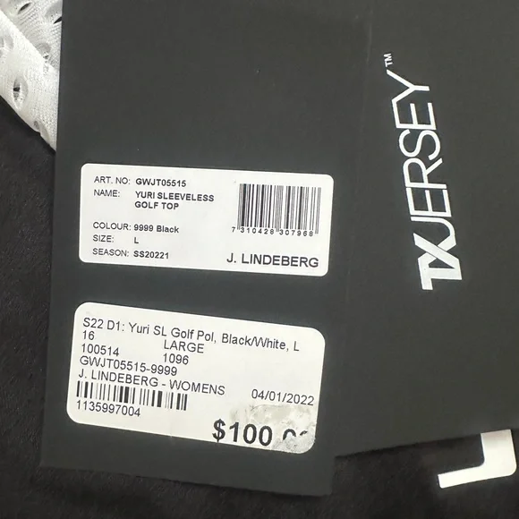 J LINDEBERG Yuri Sleeveless Polo Shirt. NWT sz Large (155) - Picture 3 of 9